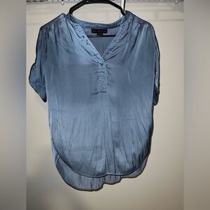Satin Blue Blouse